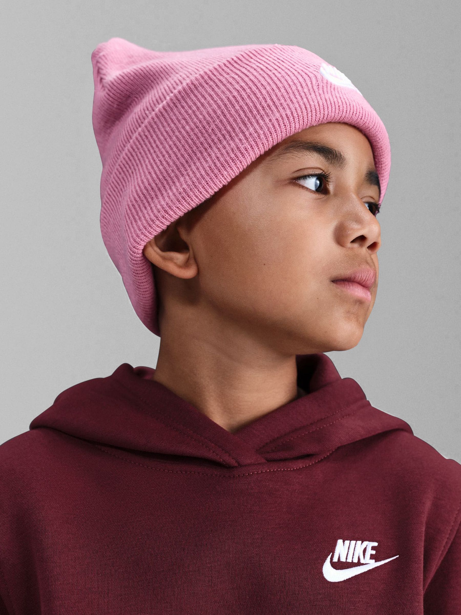 nike pink red fleece