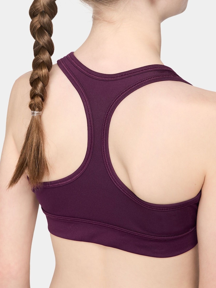 Bordeaux-Burgunder - Nike Dri-FIT Swoosh Stützender BH - Bild 3 von 3