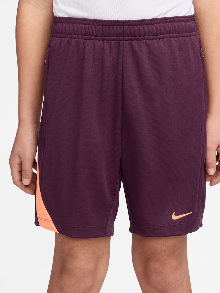 Nike Bordeaux Burgundy Dri-FIT Strike 24 Shorts - Image 1 of 4 Nike Bordeaux Burgundy Dri-FIT Strike 24 Shorts - Image 1 of 4