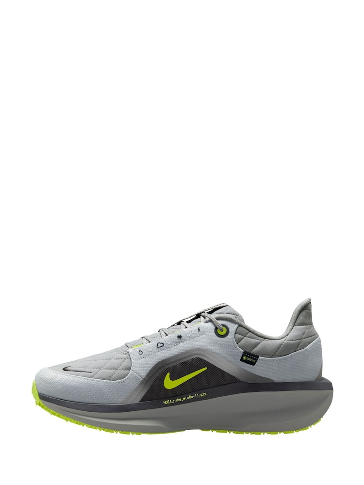 Nike Grey Winflo 11 GORE-TEX Road Running Trainers - Image 2 of 4
