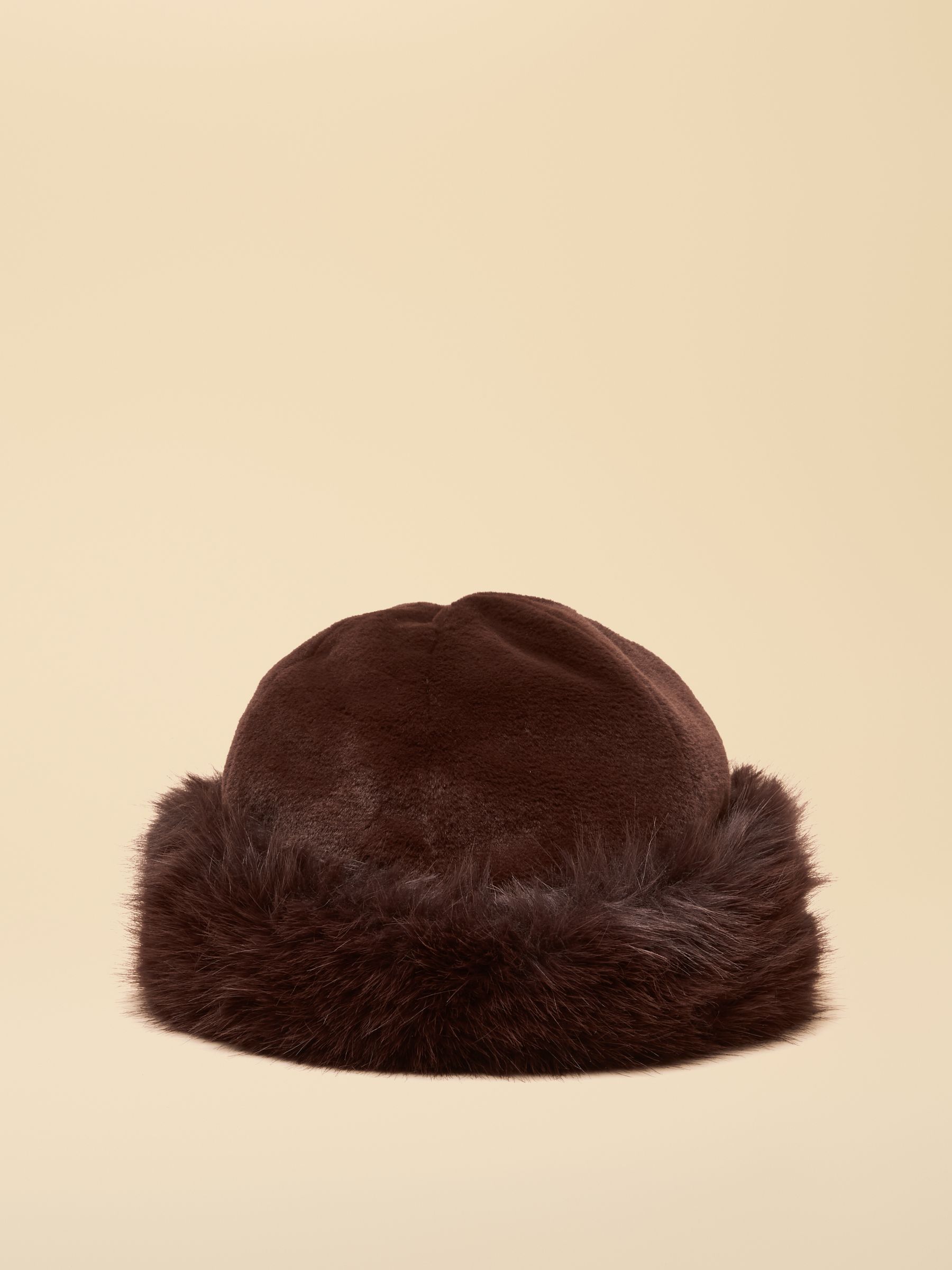 Buy Joules Aspen Chocolate Brown Faux Fur Hat from Next USA