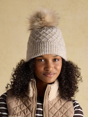Joules Effie Oat Bobble Hat - Image 1 of 6