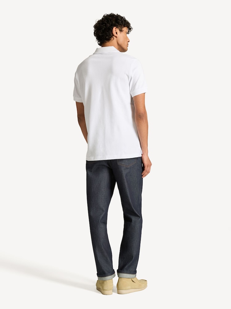 Belstaff White Cotton Pique Polo Shirt - Image 2 of 5