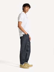Belstaff White Cotton Pique Polo Shirt - Image 4 of 5