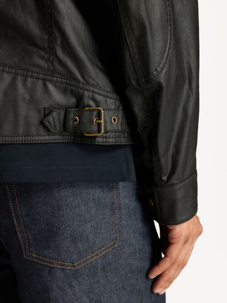 Belstaff Black Racemaster Waxed Cotton Jacket - Image 5 of 5