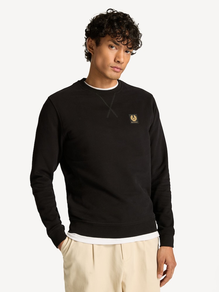Belstaff Black Cotton Sweatshirt - Image 1 of 6