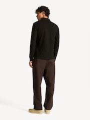 Belstaff Black Long Sleeve Cotton Polo Shirt - Image 2 of 5