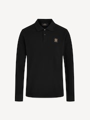 Belstaff Black Long Sleeve Cotton Polo Shirt - Image 5 of 5