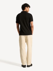 Belstaff Black Cotton Pique Polo Shirt - Image 2 of 5