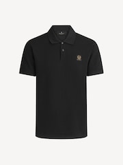 Belstaff Black Cotton Pique Polo Shirt - Image 5 of 5