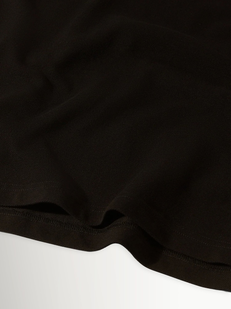 Belstaff Black Cotton Pique Polo Shirt - Image 7 of 7