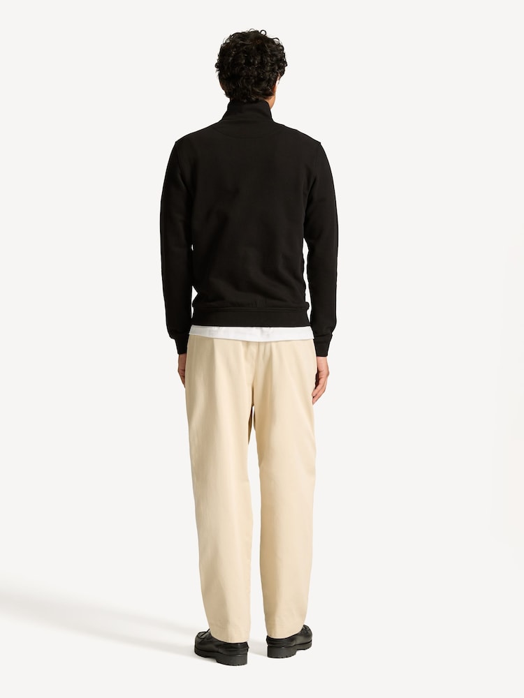 Belstaff Black Classic Fleece Quarter Zip Sweatshirt - Image 2 of 6