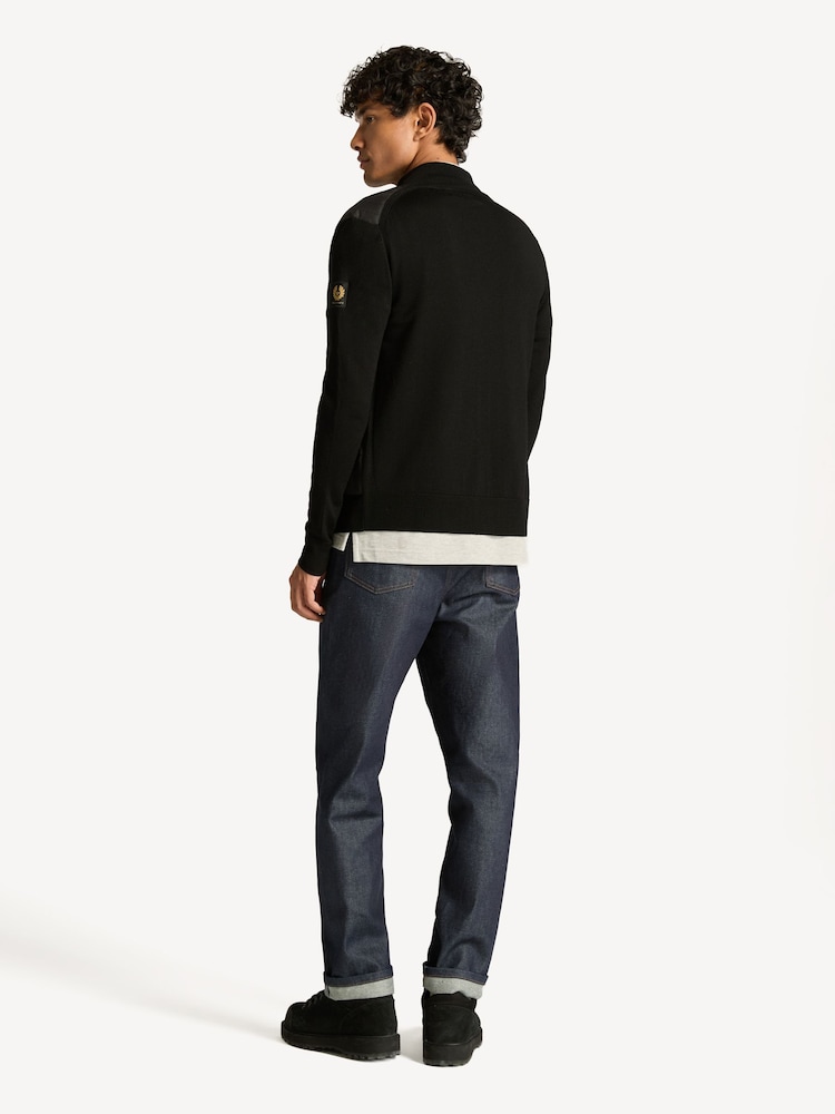 Belstaff Black Kelbrook Zip Cardigan - Image 2 of 6