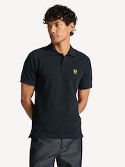 Belstaff Blue Cotton Pique Polo Shirt - Image 1 of 7