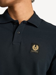Belstaff Blue Cotton Pique Polo Shirt - Image 5 of 7