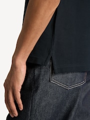 Belstaff Blue Cotton Pique Polo Shirt - Image 6 of 7