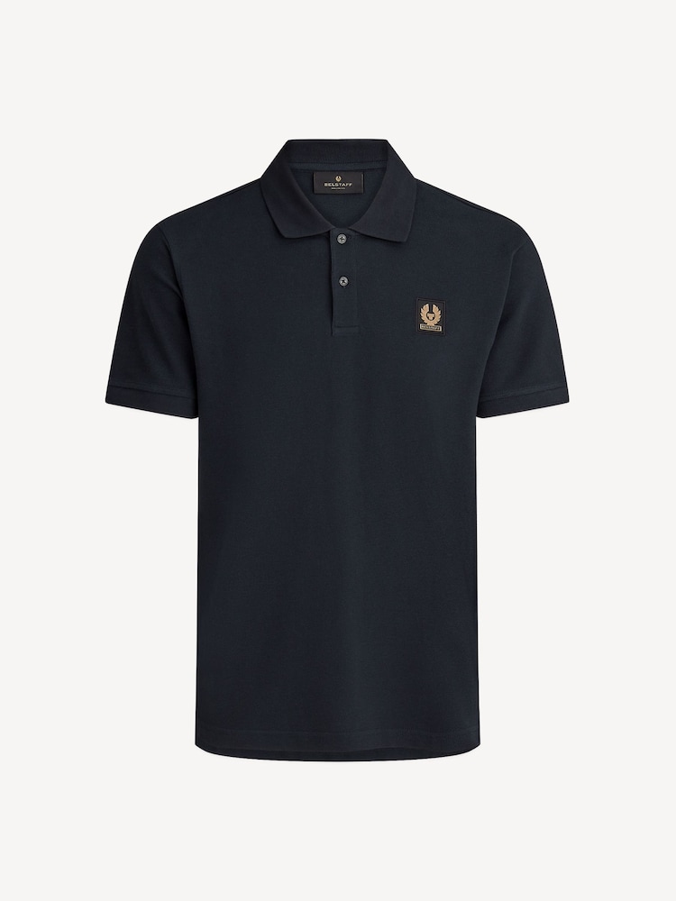 Belstaff Blue Cotton Pique Polo Shirt - Image 7 of 7