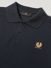 Belstaff Blue Cotton Pique Polo Shirt - Image 8 of 8