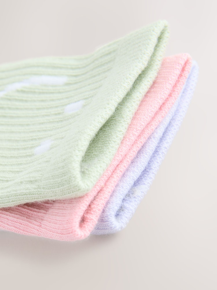 Pink, Purple and Green Regular Length Cotton Rich Cushioned Sole Ankle Socks 3 Pack - Image 6 of 6 Pink, Purple and Green Regular Length Cotton Rich Cushioned Sole Ankle Socks 3 Pack - Image 6 of 6