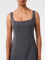 Forever New Grey Petite Eada Pleated Mini Dress - Image 3 of 5