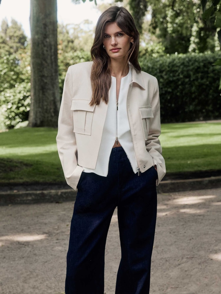 Forever New Cream Scarlett Utility Jacket - Image 1 of 4
