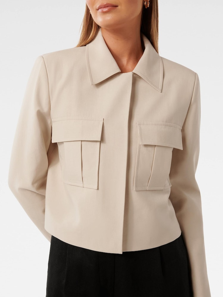 Forever New Cream Scarlett Utility Jacket - Image 3 of 4