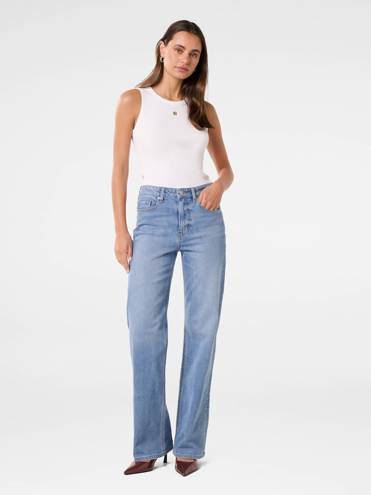 Forever New Blue Skyla Straight Leg Jeans - Image 5 of 5