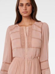 Forever New Pink Frankie Lace Trim Dress - Image 3 of 4