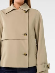 Forever New Cream Ebony Cropped Trench Coat - Image 3 of 5