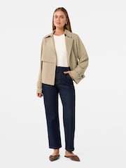 Forever New Cream Ebony Cropped Trench Coat - Image 5 of 5