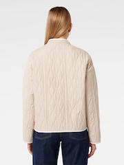 Forever New Cream Astrid Quilted Liner 100% Cotton Jacket - Image 2 of 5