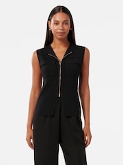Forever New Black Carmen Utility Knitted Top - Image 1 of 5