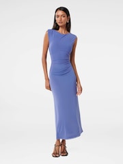 Forever New Blue Ally Petite Sleeveless Mesh Midi Dress - Image 1 of 4