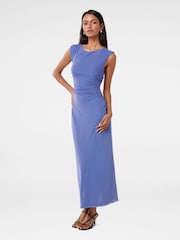 Forever New Blue Ally Petite Sleeveless Mesh Midi Dress - Image 4 of 4