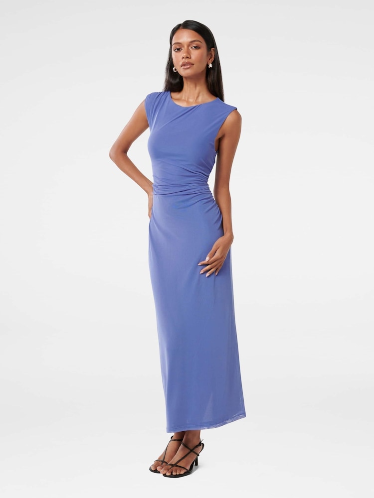 Forever New Blue Ally Petite Sleeveless Mesh Midi Dress - Image 4 of 4