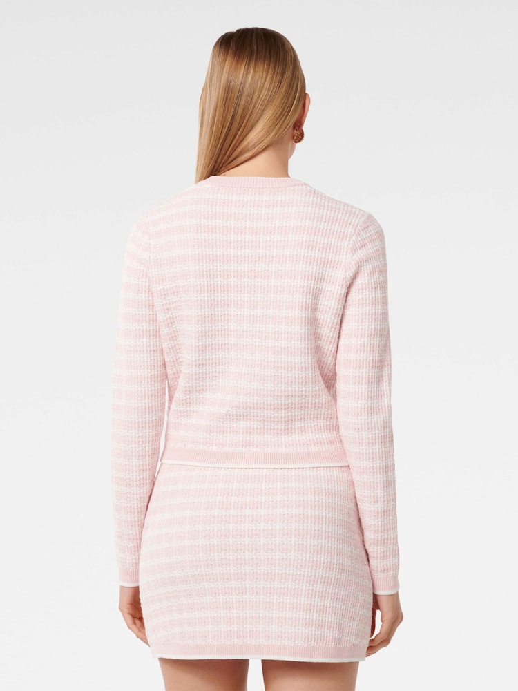 Forever New Pink Louise Boucle Knitted Cardigan - Image 2 of 5