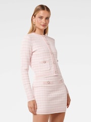 Forever New Pink Louise Boucle Knitted Cardigan - Image 4 of 5