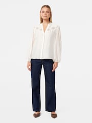 Forever New White Tegan Trim Blouse - Image 5 of 5