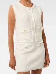 Forever New Cream Faith Petite Textured Knitted Top - Image 3 of 5