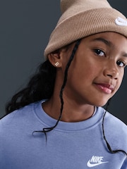 Nike World Indigo Blue Club Fleece Boxy Crewneck Sweatshirt - Image 4 of 5