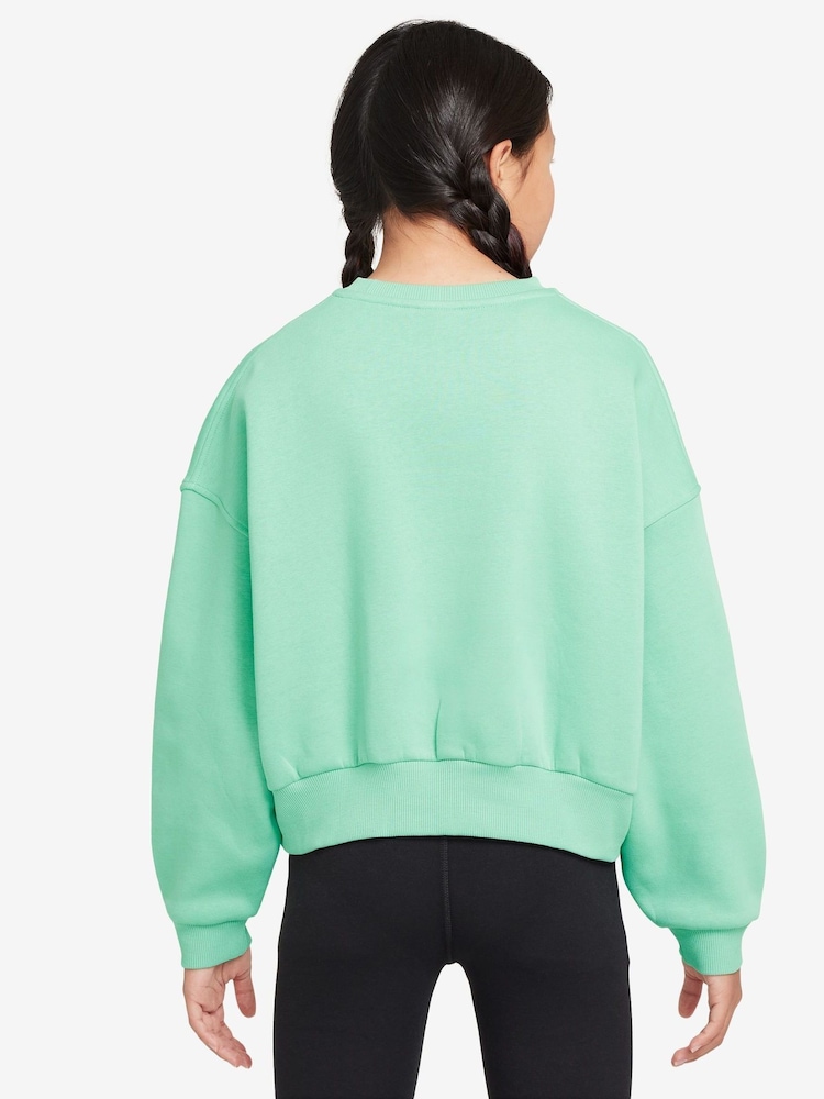 Nike Mint Foam Club Fleece Boxy Crewneck Sweatshirt - Image 2 of 3 Nike Mint Foam Club Fleece Boxy Crewneck Sweatshirt - Image 2 of 3