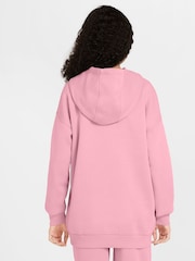 Nike Soft Pink Oversized Sportswear Club Fleece Pullover Hoodie - Image 2 of 3