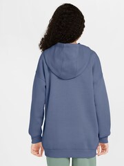 Nike World Indigo Blue Oversized Sportswear Club Fleece Pullover Hoodie - Image 2 of 3