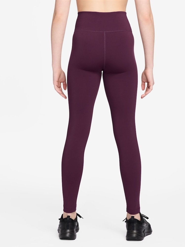 Nike Bordeaux Burgundy Dri-FIT One Leggings - Image 2 of 3