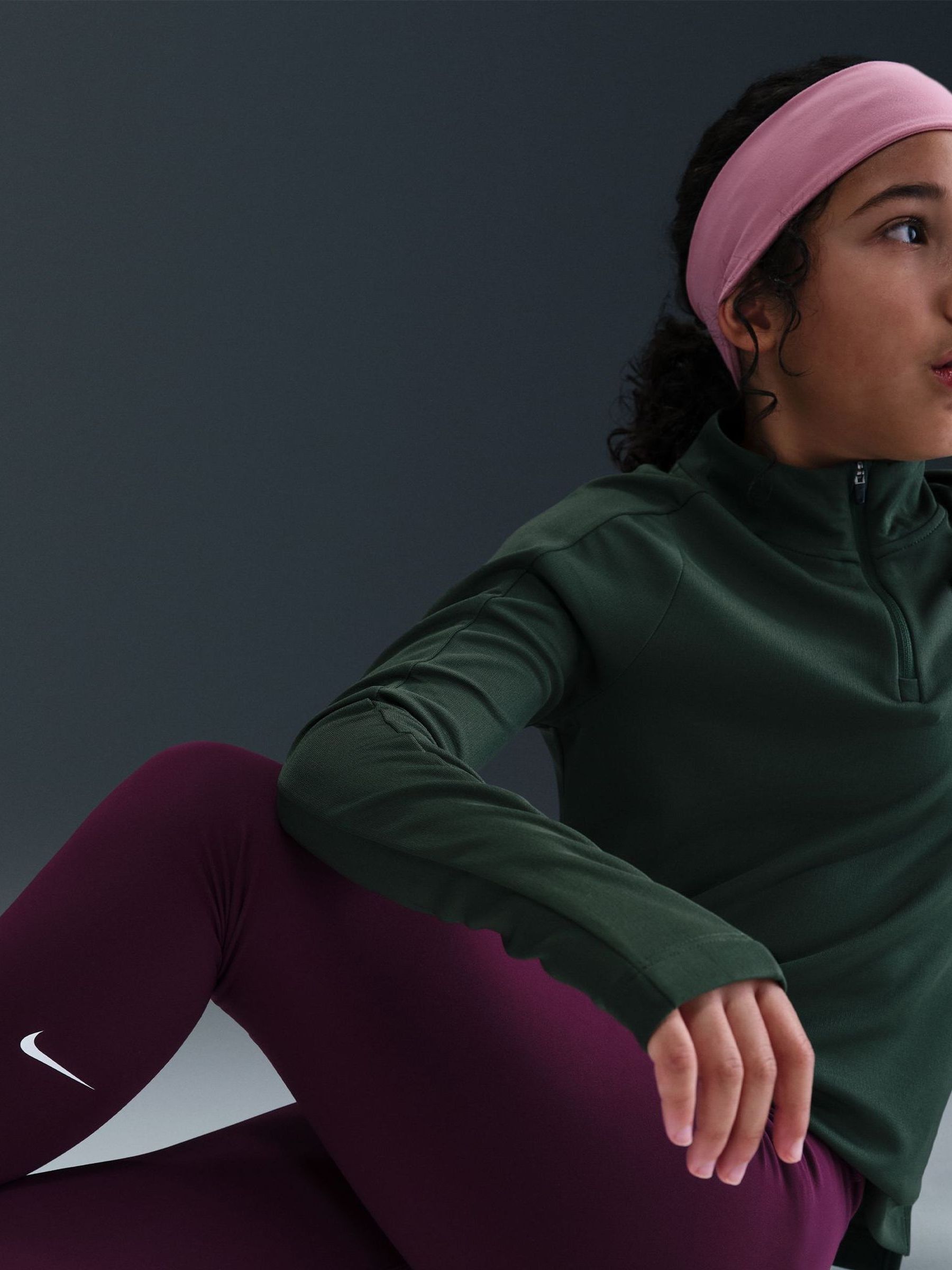 nike running swoosh repeat tights burgundy