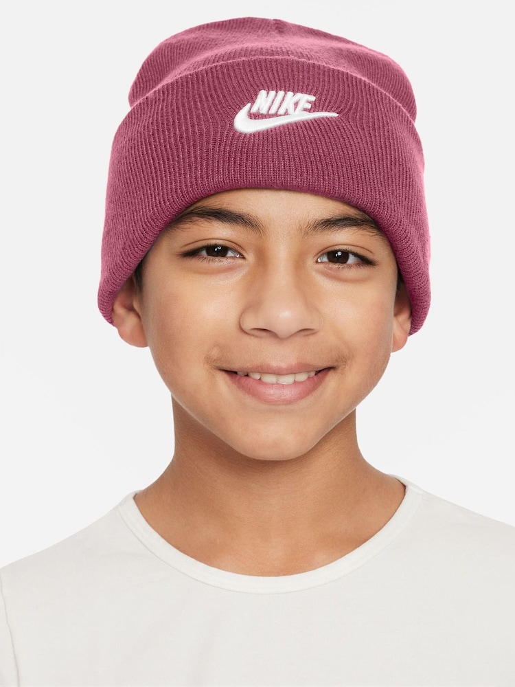 Nike Beet Pink Kids Peak Winter Beanie - Image 1 of 4