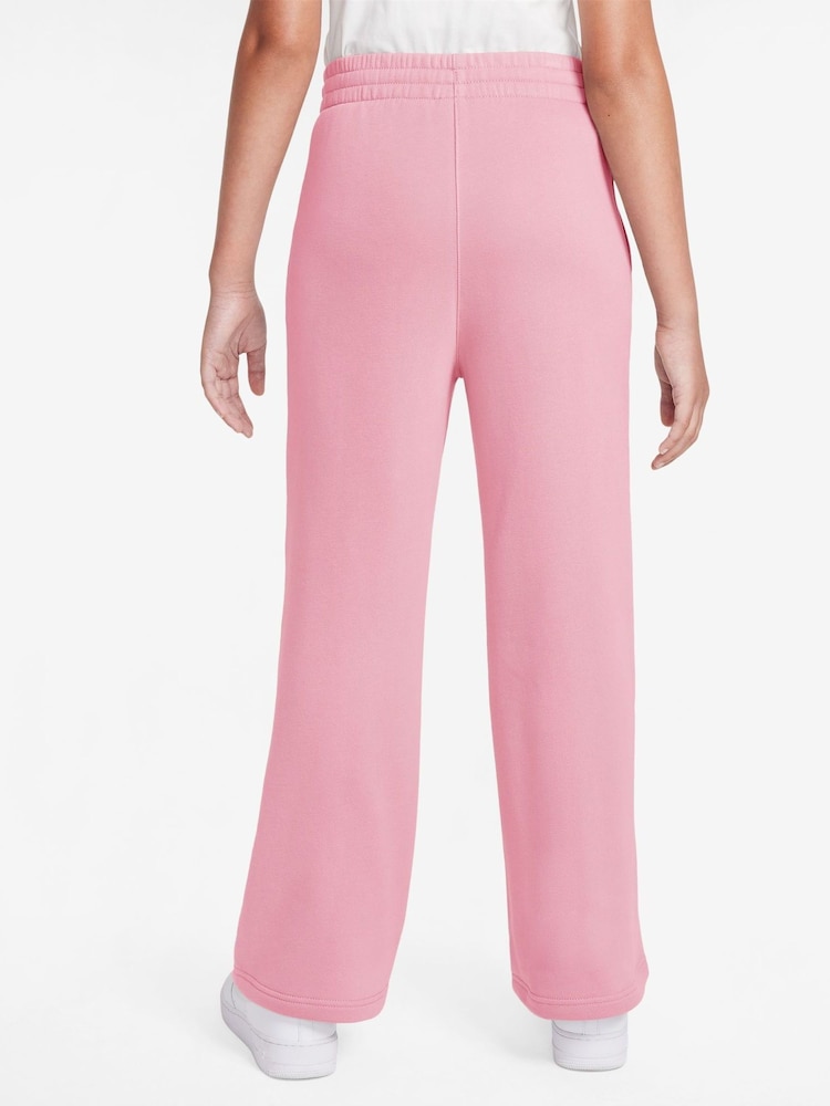 Nike Soft Pink Club Fleece Wide Leg Joggers - Image 2 of 3