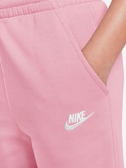 Nike Soft Pink Club Fleece Wide Leg Joggers - Image 3 of 3