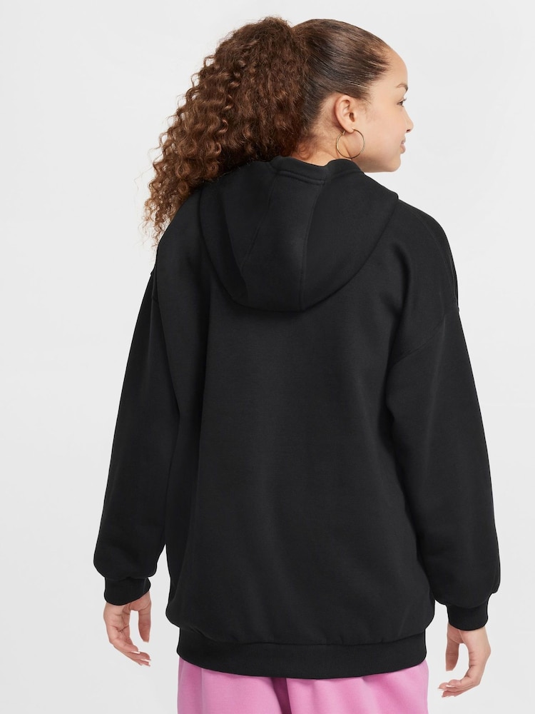 Nike Black Oversized Sportswear Club Fleece Pullover Hoodie - Image 2 of 6