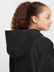Nike Black Oversized Sportswear Club Fleece Pullover Hoodie - Image 5 of 6